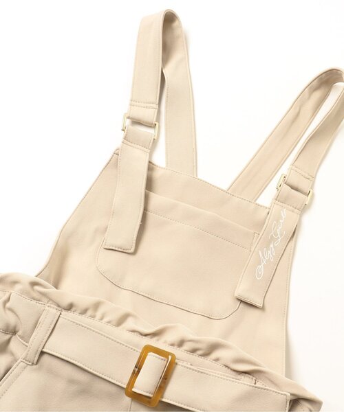 algy(アルジー)の「ウエストフリルサロペ(サロペット/オーバーオール・キッズ・ベージュ/カーキ/サックスブルー・SMALL/MEDIUM/X-SMALL/XX-SMALL)」の15枚目の写真