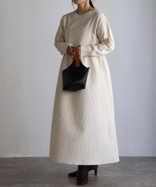 sakishimatokyo（サキシマトーキョー）の「ジャガードワンピース（ワンピース・レディース・ブラック/アイボリー/ライトブルー/グリーン/ライトグリーン・FREE）」の18枚目の写真