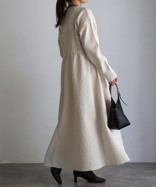 sakishimatokyo（サキシマトーキョー）の「ジャガードワンピース（ワンピース・レディース・ブラック/アイボリー/ライトブルー/グリーン/ライトグリーン・FREE）」の20枚目の写真