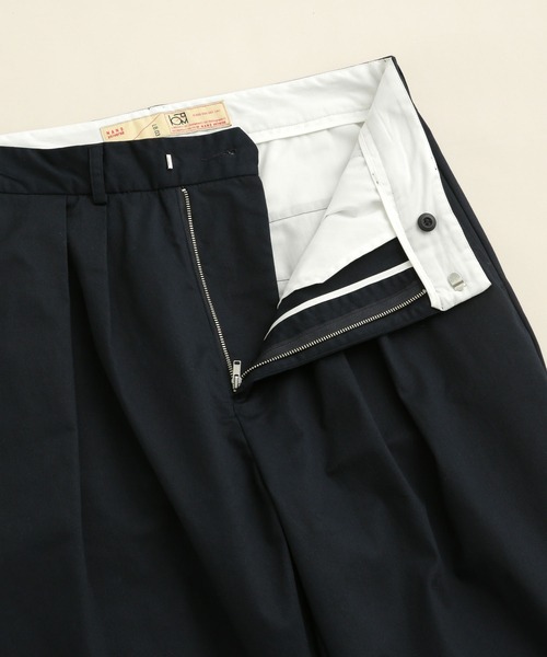 NANO universe（ナノユニバース）の「LB.03/ツータックテーパードツイルストレッチパンツ（チノパンツ・メンズ・ベージュ/ネイビー/カーキ・S/M/L）」の8枚目の写真