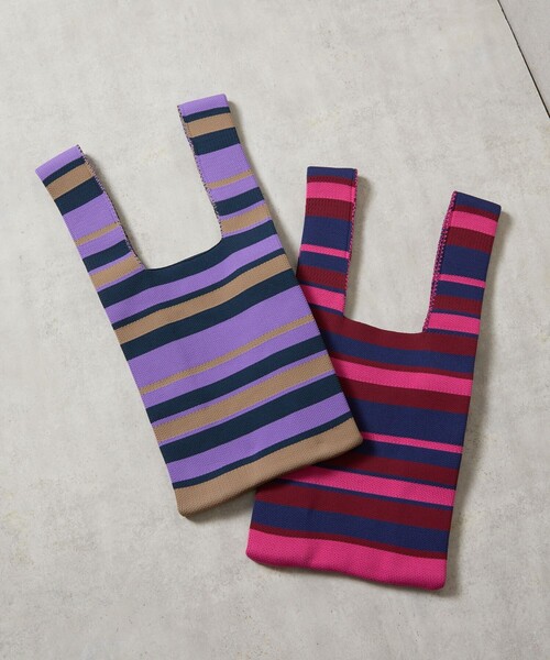 FREAK'S STORE（フリークスストア）の「【WEB限定】マルチボーダーニットバッグ（トートバッグ）」 WEAR