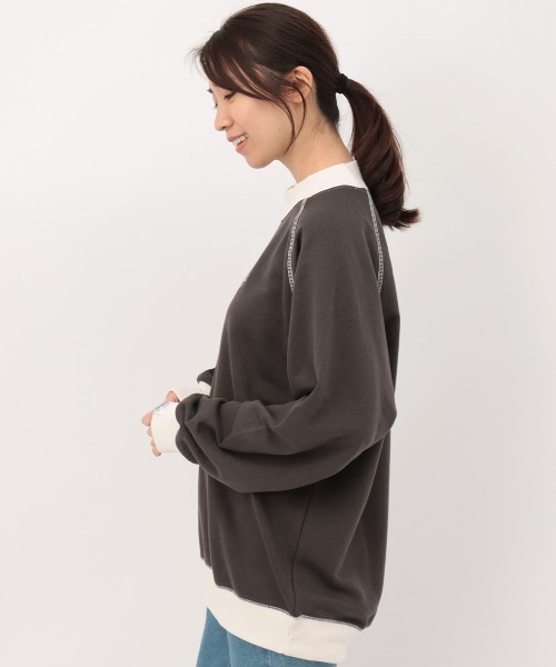 チチカカ（チチカカ）の「PEZ モックネックプルオーバー【WEB・一部店舗限定】【ユニセックス】（スウェット・レディース・チャコールグレー/オフホワイト/オレンジ・MEDIUM/LARGE）」の19枚目の写真