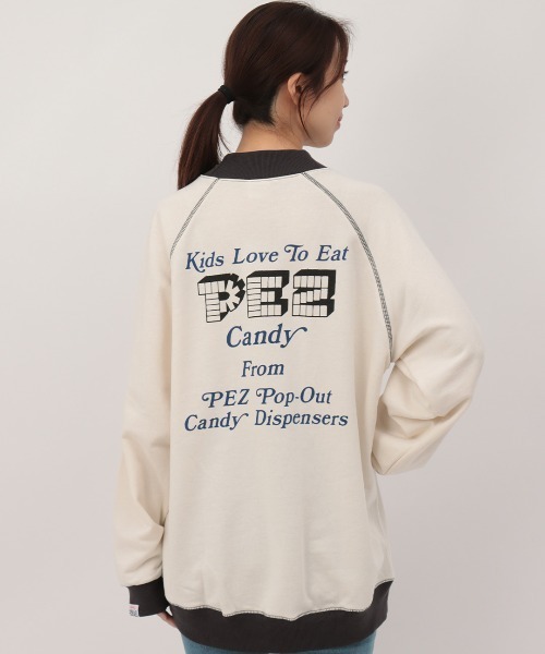 チチカカ（チチカカ）の「PEZ モックネックプルオーバー【WEB・一部店舗限定】【ユニセックス】（スウェット・レディース・チャコールグレー/オフホワイト/オレンジ・MEDIUM/LARGE）」の20枚目の写真