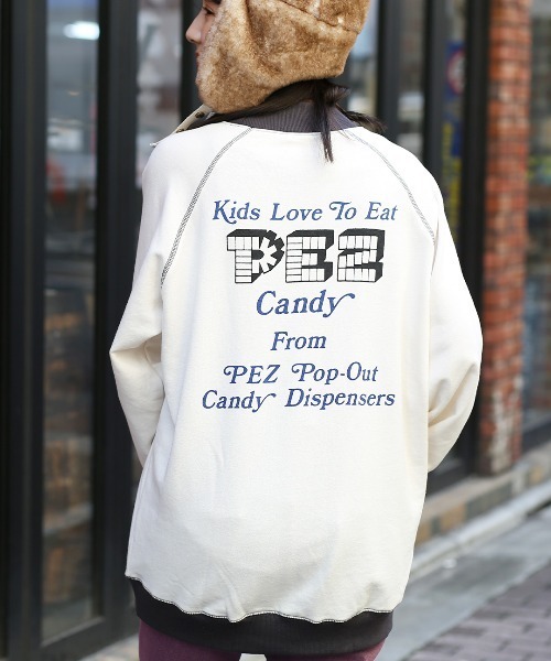 チチカカ（チチカカ）の「PEZ モックネックプルオーバー【WEB・一部店舗限定】【ユニセックス】（スウェット・レディース・チャコールグレー/オフホワイト/オレンジ・MEDIUM/LARGE）」の5枚目の写真