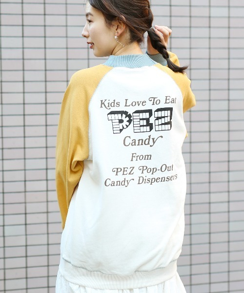 チチカカ（チチカカ）の「PEZ モックネックプルオーバー【WEB・一部店舗限定】【ユニセックス】（スウェット・レディース・チャコールグレー/オフホワイト/オレンジ・MEDIUM/LARGE）」の12枚目の写真