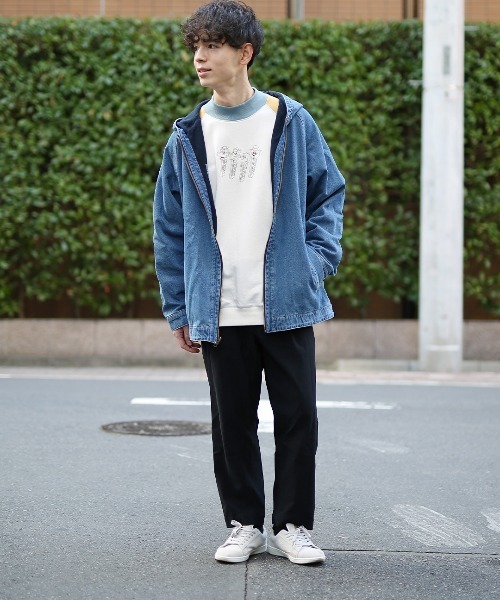 チチカカ（チチカカ）の「PEZ モックネックプルオーバー【WEB・一部店舗限定】【ユニセックス】（スウェット・レディース・チャコールグレー/オフホワイト/オレンジ・MEDIUM/LARGE）」の14枚目の写真