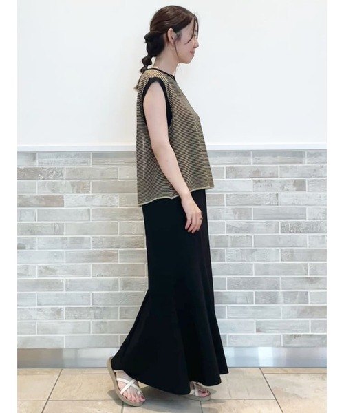 Lugnoncure(ルノンキュール)の「ポンチマーメイドスカート(スカート・レディース・グリーン/モカ/ブラック・フリ-)」の7枚目の写真