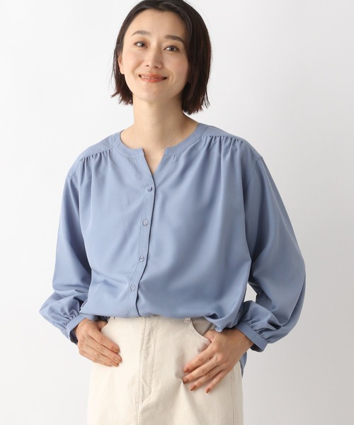 LEPSIM(レプシィム)の「さらキレ*アソートチュニック 299525(シャツ/ブラウス・レディース・チャコールグレー/ライトグレー/オフホワイト/イエロー/ブルー・FREE)」の4枚目の写真