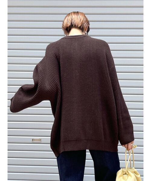 Ungrid（アングリッド）の「BRiCO ルーズニットカーデ（カーディガン/ボレロ・レディース・ブラウン/グリーン/オレンジ・FREE）」の9枚目の写真