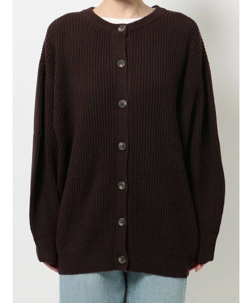 Ungrid（アングリッド）の「BRiCO ルーズニットカーデ（カーディガン/ボレロ・レディース・ブラウン/グリーン/オレンジ・FREE）」の7枚目の写真