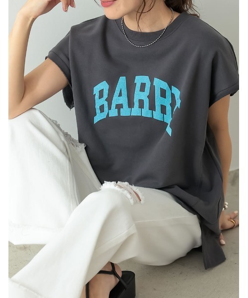 Re:EDIT（リエディ）の「裏毛カレッジロゴノースリーブスウェットプルオーバー（スウェット・レディース・ホワイト/オートミール/グリーン/チャコールグレー・MEDIUM/LARGE）」の2枚目の写真