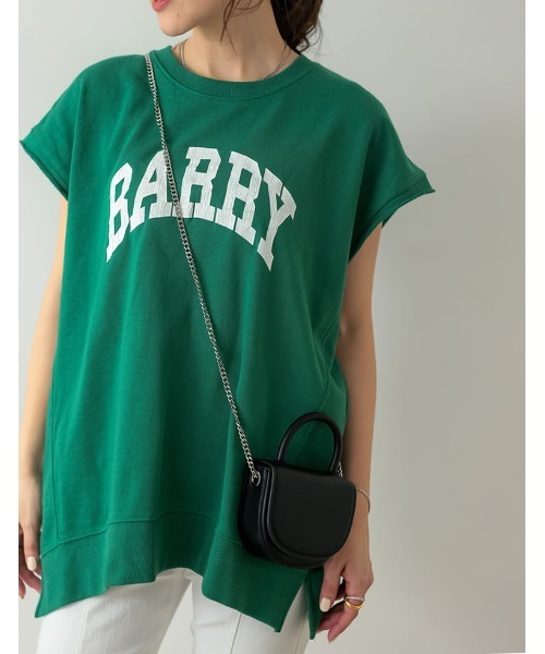 Re:EDIT（リエディ）の「裏毛カレッジロゴノースリーブスウェットプルオーバー（スウェット・レディース・ホワイト/オートミール/グリーン/チャコールグレー・MEDIUM/LARGE）」の4枚目の写真