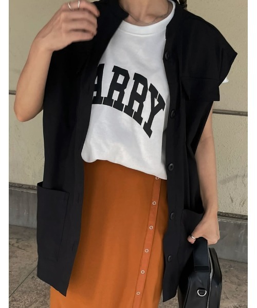 Re:EDIT（リエディ）の「裏毛カレッジロゴノースリーブスウェットプルオーバー（スウェット・レディース・ホワイト/オートミール/グリーン/チャコールグレー・MEDIUM/LARGE）」の13枚目の写真