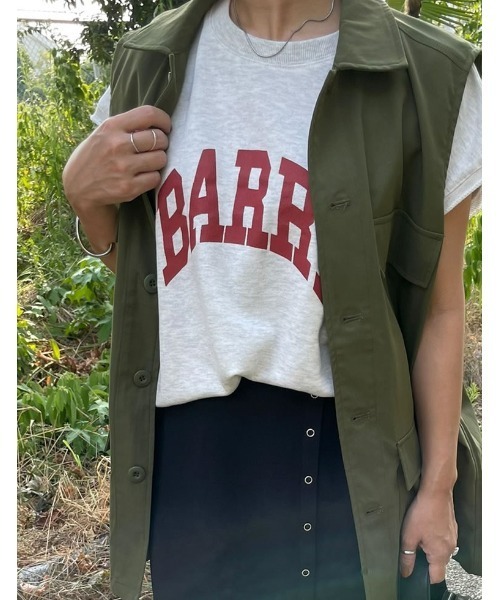 Re:EDIT（リエディ）の「裏毛カレッジロゴノースリーブスウェットプルオーバー（スウェット・レディース・ホワイト/オートミール/グリーン/チャコールグレー・MEDIUM/LARGE）」の6枚目の写真