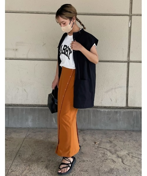 Re:EDIT（リエディ）の「裏毛カレッジロゴノースリーブスウェットプルオーバー（スウェット・レディース・ホワイト/オートミール/グリーン/チャコールグレー・MEDIUM/LARGE）」の5枚目の写真