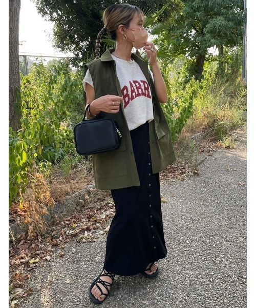 Re:EDIT（リエディ）の「裏毛カレッジロゴノースリーブスウェットプルオーバー（スウェット・レディース・ホワイト/オートミール/グリーン/チャコールグレー・MEDIUM/LARGE）」の12枚目の写真