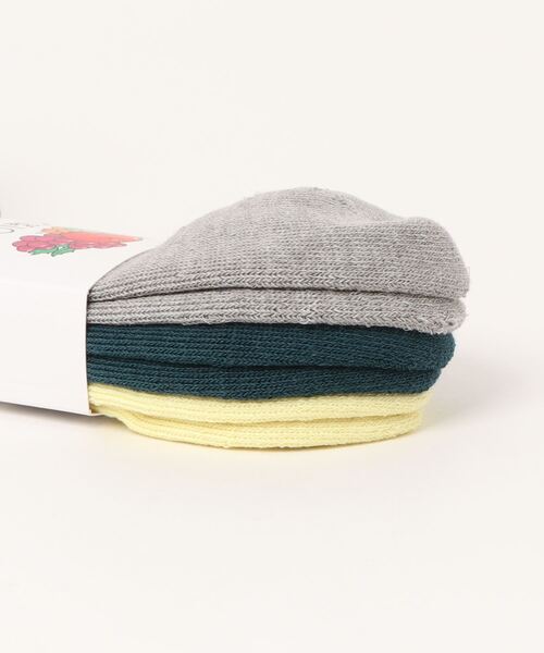 FRUIT OF THE LOOM（フルーツオブザルーム）の「【FRUIT OF THE LOOM】カラフル B / つま先 英字ロゴ入り クォーター丈ソックス 3足セット 女性用（ソックス/靴下・レディース・マルチ・23cm～25cm）」の2枚目の写真