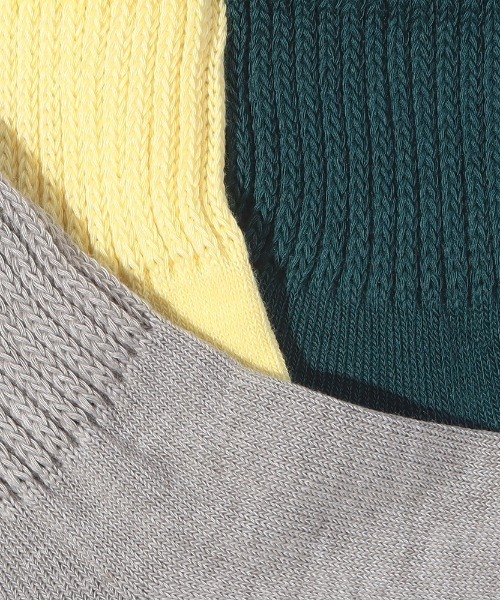FRUIT OF THE LOOM（フルーツオブザルーム）の「【FRUIT OF THE LOOM】カラフル B / つま先 英字ロゴ入り クォーター丈ソックス 3足セット 女性用（ソックス/靴下・レディース・マルチ・23cm～25cm）」の4枚目の写真