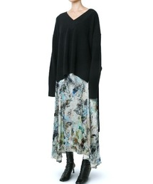 LE CIEL BLEU | ウールカシミヤVネックニット / Wool Cashmere V Neck Knit(ニット/セーター)