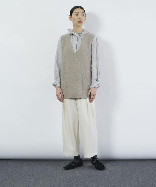 LOISIR（ロワズィール）の「ウールカシミヤ片畦ベスト（ベスト）」 - WEAR