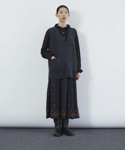 LOISIR（ロワズィール）の「ウールカシミヤ片畦ベスト（ベスト）」 - WEAR