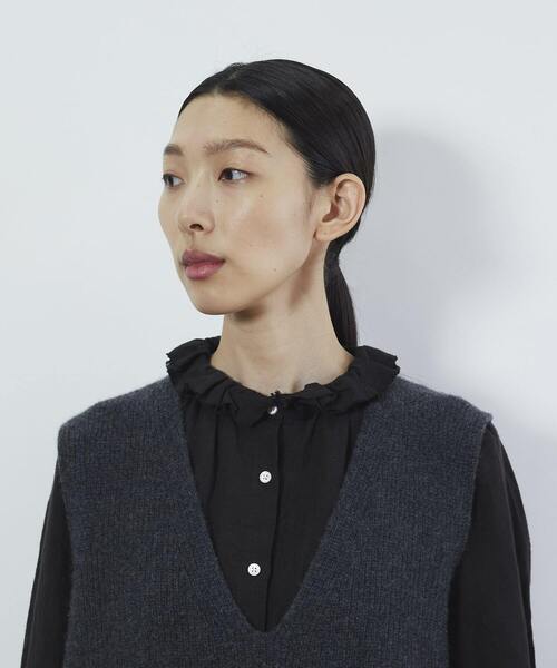 LOISIR（ロワズィール）の「ウールカシミヤ片畦ベスト（ベスト）」 - WEAR