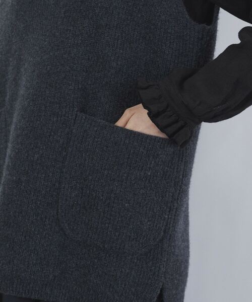 LOISIR（ロワズィール）の「ウールカシミヤ片畦ベスト（ベスト）」 - WEAR