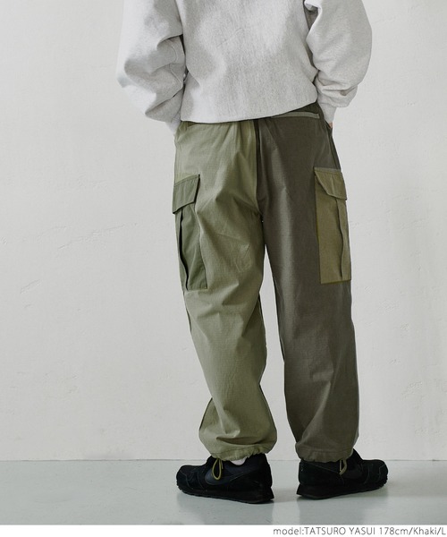 coca(coca)(コカ)の「メンズバイカラーカーゴパンツ(カーゴパンツ・メンズ・ブラック/カーキ・M/L/XL)」の6枚目の写真