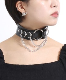 Salong hameu（サロン ハミュー）の「#サブカルファッション　シルバーチェーン・リング使いハードチョーカー メンズ レディース（チョーカー）」