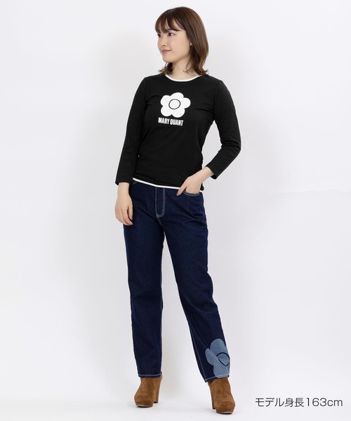 MARY QUANT（マリークワント）の「シンボルデイジーロゴロング Tシャツ