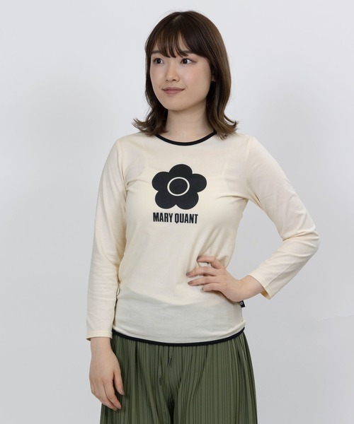 MARY QUANT（マリークワント）の「シンボルデイジーロゴロング Tシャツ