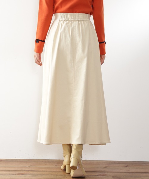N.（N. Natural Beauty Basic）（エヌエヌナチュラルビューティーベーシック）の「◆タックウエストツイルフレアスカート（スカート・レディース・マスタード/クリーム/ベージュ・MEDIUM）」の19枚目の写真