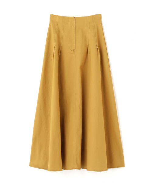 N.（N. Natural Beauty Basic）（エヌエヌナチュラルビューティーベーシック）の「◆タックウエストツイルフレアスカート（スカート・レディース・マスタード/クリーム/ベージュ・MEDIUM）」の7枚目の写真