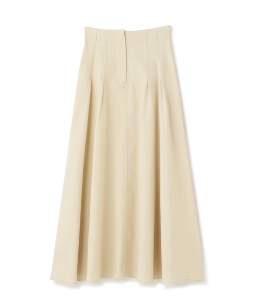 N.（N. Natural Beauty Basic）（エヌエヌナチュラルビューティーベーシック）の「◆タックウエストツイルフレアスカート（スカート・レディース・マスタード/クリーム/ベージュ・MEDIUM）」の9枚目の写真