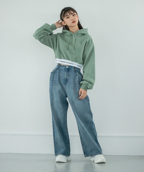 repipi armario（レピピ アルマリオ）の「【裏起毛】スソロゴショート