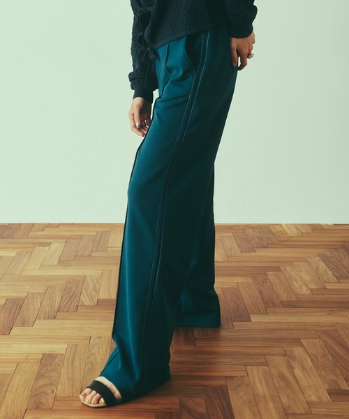 LAYMEE（レイミー）の「Munch line pants / ムンクラインパンツ（その他パンツ・レディース・ピンク/グリーン/ブラック・S/M）」の3枚目の写真