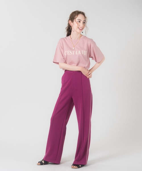 LAYMEE（レイミー）の「Munch line pants / ムンクラインパンツ（その他パンツ・レディース・ピンク/グリーン/ブラック・S/M）」の21枚目の写真