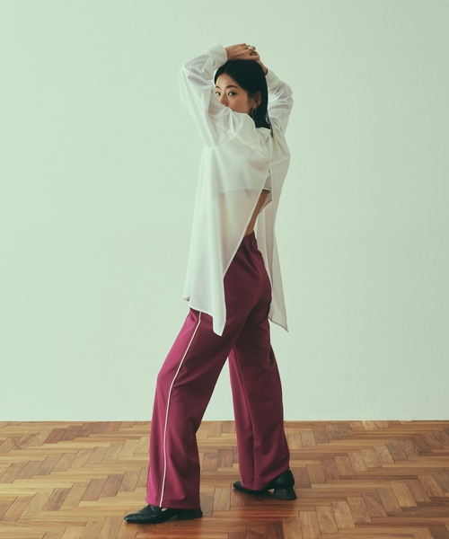 LAYMEE（レイミー）の「Munch line pants / ムンクラインパンツ（その他パンツ・レディース・ピンク/グリーン/ブラック・S/M）」の11枚目の写真