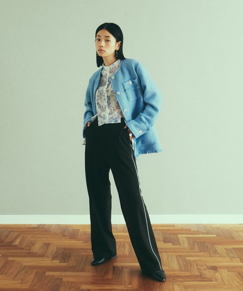 LAYMEE（レイミー）の「Munch line pants / ムンクラインパンツ（その他パンツ・レディース・ピンク/グリーン/ブラック・S/M）」の7枚目の写真