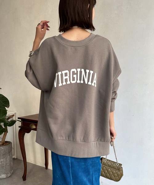 DouDou（ドゥドゥ）の「2WAY VIRGINIA 裏起毛ロゴスウェット（スウェット・レディース・ベージュ/グレー/オフホワイト・FREE）」の21枚目の写真