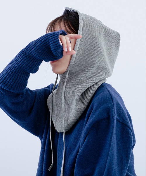 Ellno Loset（エルノロゼット）の「ニットバラクラバ（ニットキャップ/ビーニー・メンズ・ブラック/アイボリー/グレー/ブルー・FREE）」の7枚目の写真