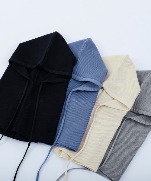 Ellno Loset（エルノロゼット）の「ニットバラクラバ（ニットキャップ/ビーニー・メンズ・ブラック/アイボリー/グレー/ブルー・FREE）」の13枚目の写真