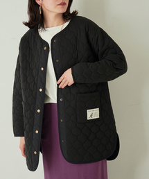 KANGOL EXTRA COMFORT | キルトラウンドヘムコート(ノーカラーコート)