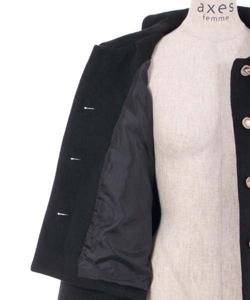 axes femme - axes femme ショート丈オーバーコート ショート丈オーバーコート[品番：IGAW0002525]｜axes femme