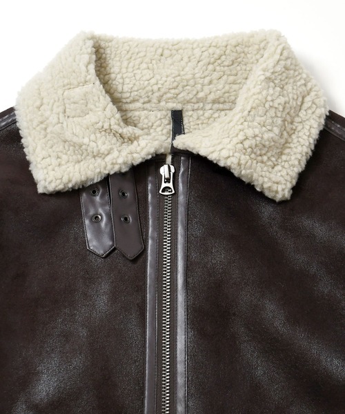 セール】フェイクムートンB-3ジャケット レディース メンズ（ムートン