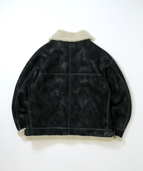 フェイクムートンB-3ジャケット レディース メンズ（ムートンコート
