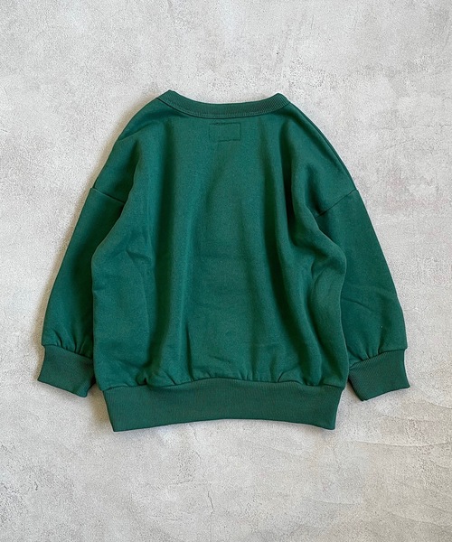 BIG FIELD（ビッグフィールド）の「ウラキモウサガラ刺繍トレーナー/裏起毛（80～150cm）（スウェット・キッズ・チャコール/モスグリーン/ブラウン/オフホワイト・80/90/95/100/110/120/130/140/150）」の5枚目の写真