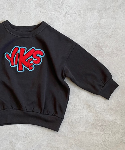 BIG FIELD（ビッグフィールド）の「ウラキモウサガラ刺繍トレーナー/裏起毛（80～150cm）（スウェット・キッズ・チャコール/モスグリーン/ブラウン/オフホワイト・80/90/95/100/110/120/130/140/150）」の11枚目の写真