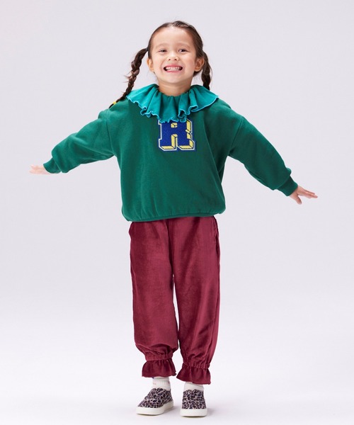 BIG FIELD（ビッグフィールド）の「ウラキモウサガラ刺繍トレーナー/裏起毛（80～150cm）（スウェット・キッズ・チャコール/モスグリーン/ブラウン/オフホワイト・80/90/95/100/110/120/130/140/150）」の16枚目の写真