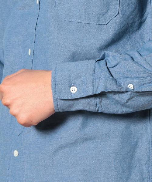 green label relaxing(グリーンレーベルリラクシング)の「OX BAND/C H/PLACKE シャツ②◆(シャツ/ブラウス・メンズ・ホワイト/ライトブルー・MEDIUM/LARGE/X-LARGE/SMALL)」の12枚目の写真